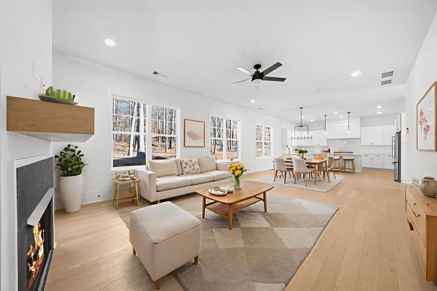 Furnished interior view inside a new home in , Canton (Image 8).