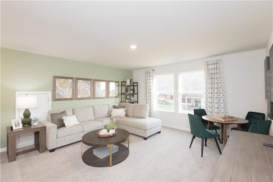 Furnished interior view inside a new home in Westmont Preserve, Powder Springs (Image 5).