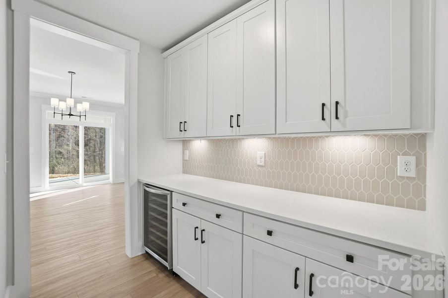 Butler pantry with wine fridge