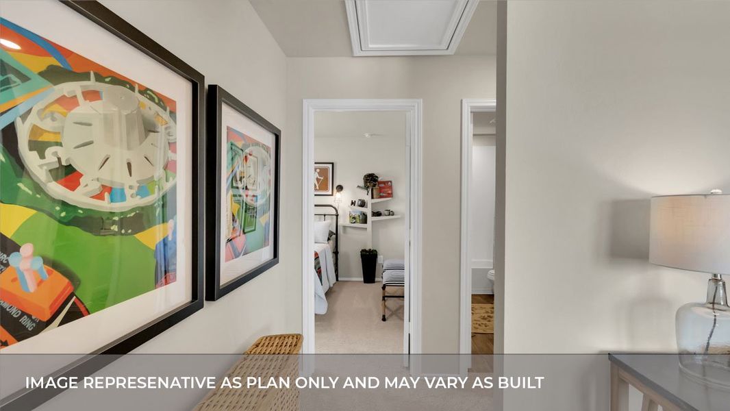 Furnished interior view inside a new home in Trails at Wildhorse, Austin (Image 20).