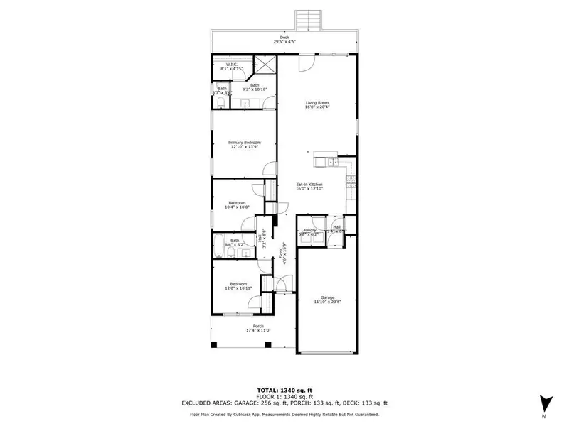 2D floor plan layout of this home in Windmill Park, Carrollton, GA (Image 3).