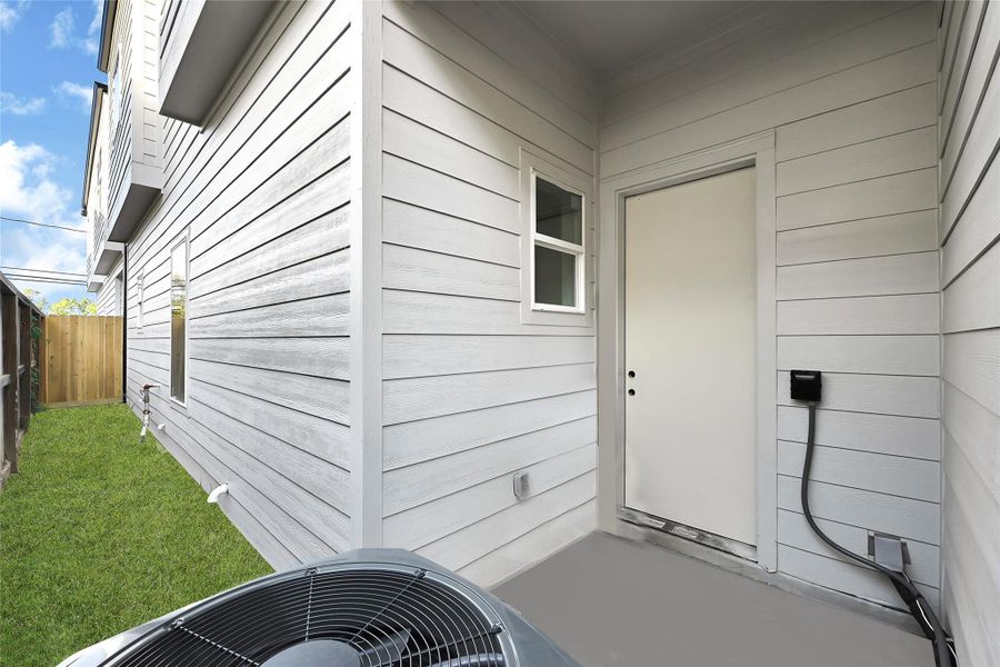 Exterior details and patio area of a home in , Houston (Image 3). Exterior details and patio area of a home in , Houston (Image 3).