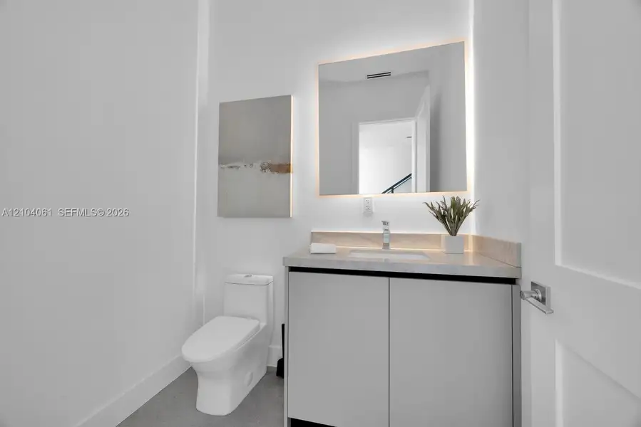 Furnished interior view inside a new home in , Miami (Image 9).