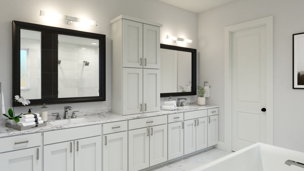 Representative furnished interior of a home built from the Madison II by Southgate Homes in Painted Tree 60' Series, McKinney (Image 27).