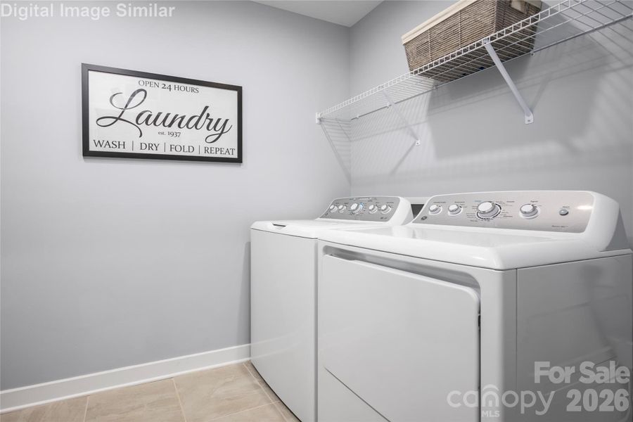 Laundry day made easier with a main-level setup.