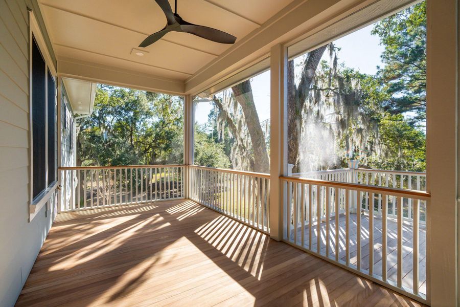 Exterior details and patio area of a home in , Johns Island (Image 37).
