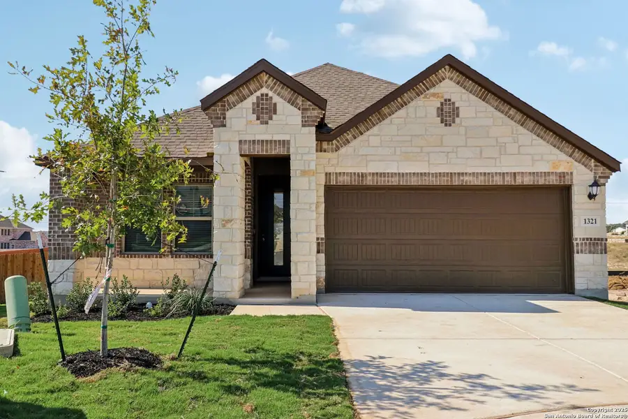 Front exterior of a new home in , San Antonio, TX, highlighting curb appeal (Image 2). Front exterior of a new home in , San Antonio, TX, highlighting curb appeal (Image 2).