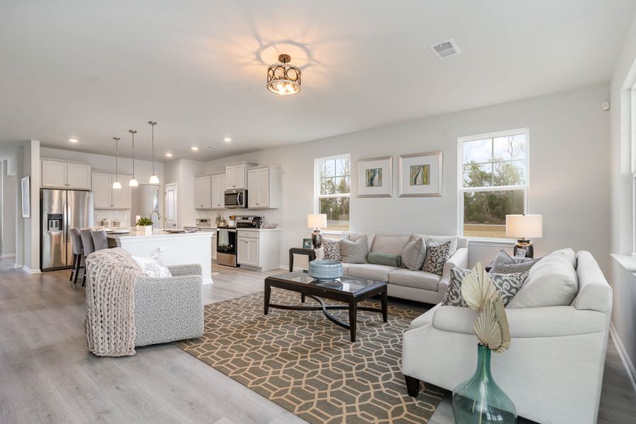 Representative furnished interior of a home built from the TILLMAN by D.R. Horton in Brunswick Plantation, Calabash (Image 10).