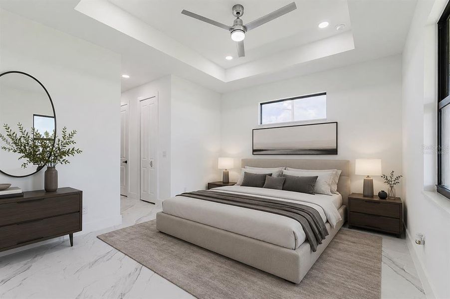 Furnished interior view inside a new home in , Cape Coral (Image 18). Furnished interior view inside a new home in , Cape Coral (Image 18).