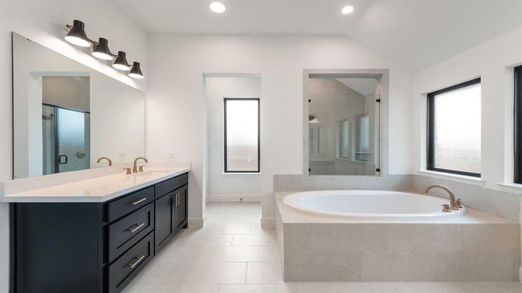 Furnished interior view inside a new home in Terraces 72', Rockwall (Image 9).