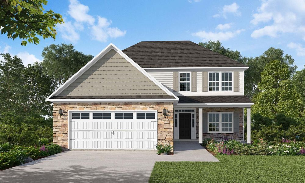 Representative exterior photo of a completed home built from the Clayton by Caviness & Cates Communities in Bartlett Manor, Youngsville, NC (Image 72).