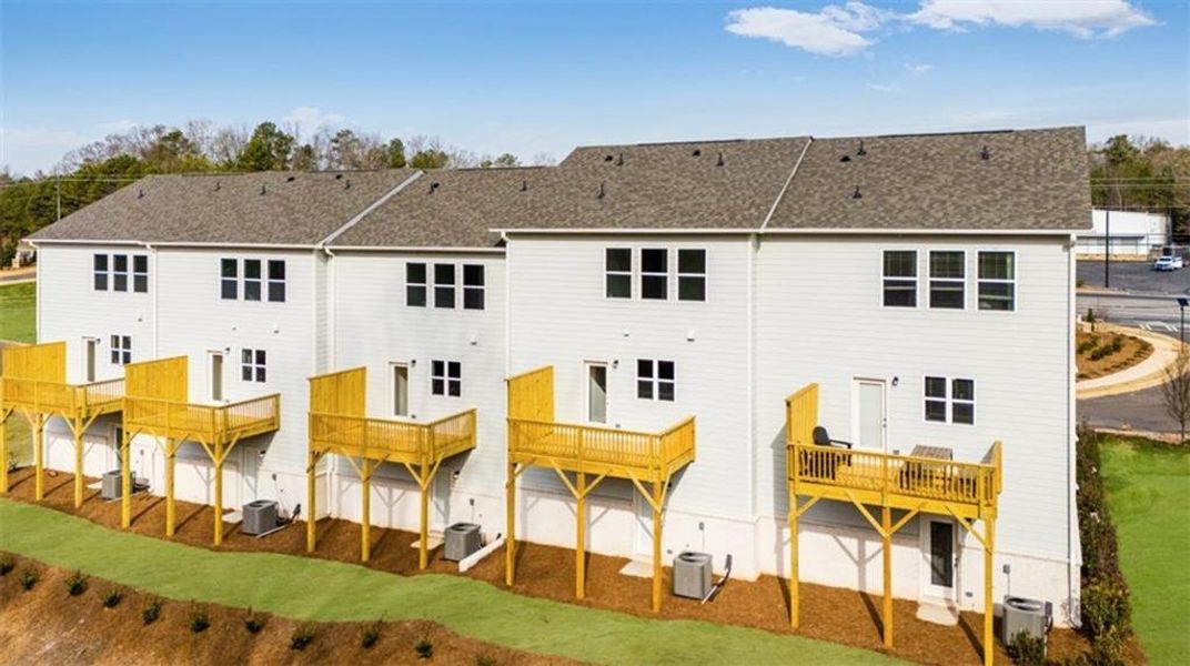 Exterior details and patio area of a home in Somerset at Veterans Memorial, Mableton (Image 3).