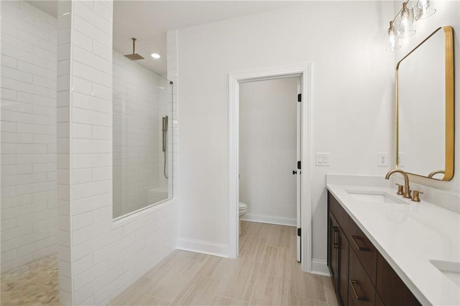 Furnished interior view inside a new home in Ward's Crossing Townhomes, Johns Creek (Image 55).