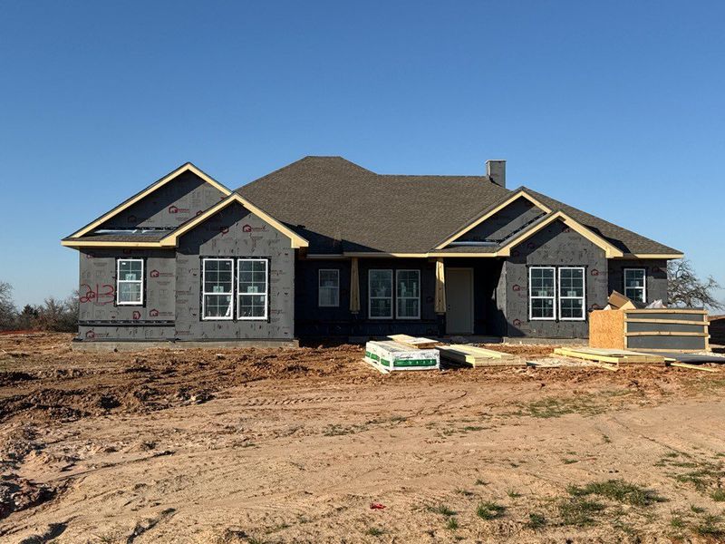 In-progress construction of a new home in Oak Grove Addition, Springtown, TX (Image 3).