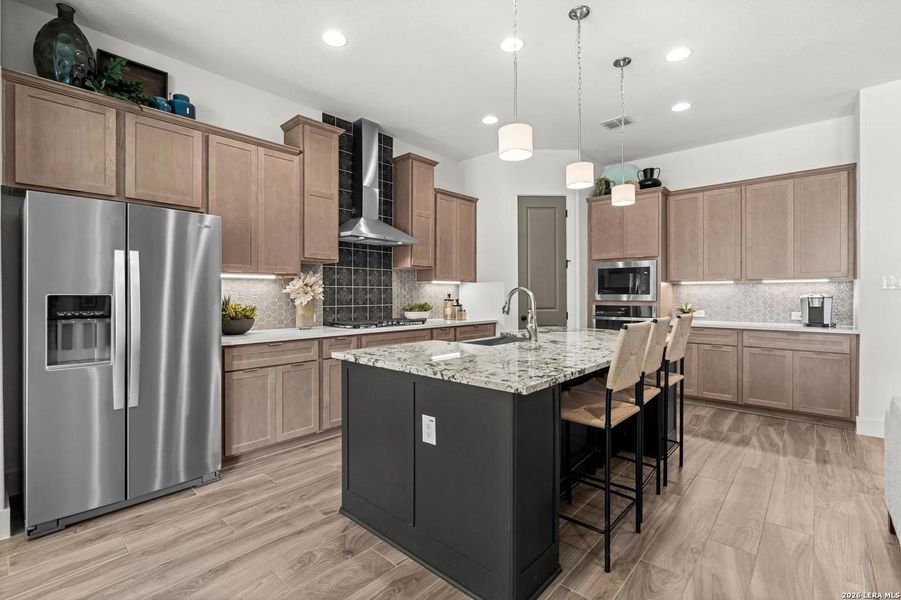 Furnished interior view inside a new home in Ventana - 60', Bulverde (Image 8).