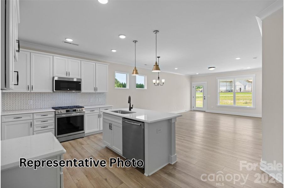 Furnished interior view inside a new home in Caldwell Forest, Charlotte (Image 3).