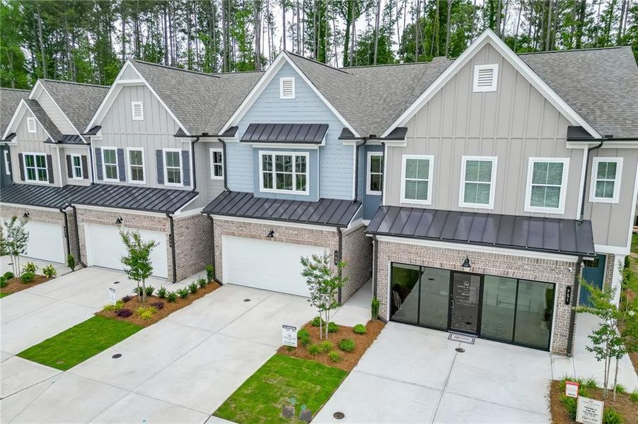 Front exterior of a new home in , Sugar Hill, GA, highlighting curb appeal (Image 22).