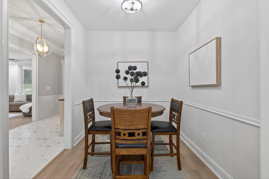 Furnished interior view inside a new home in , Oxford (Image 40).