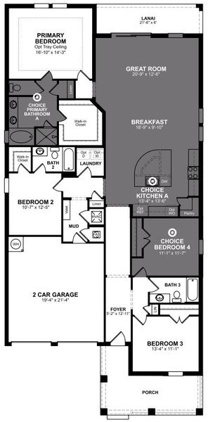 2D floor plan layout of this home in Vintner Reserve, Clermont, FL (Image 2). 2D floor plan layout of this home in Vintner Reserve, Clermont, FL (Image 2).