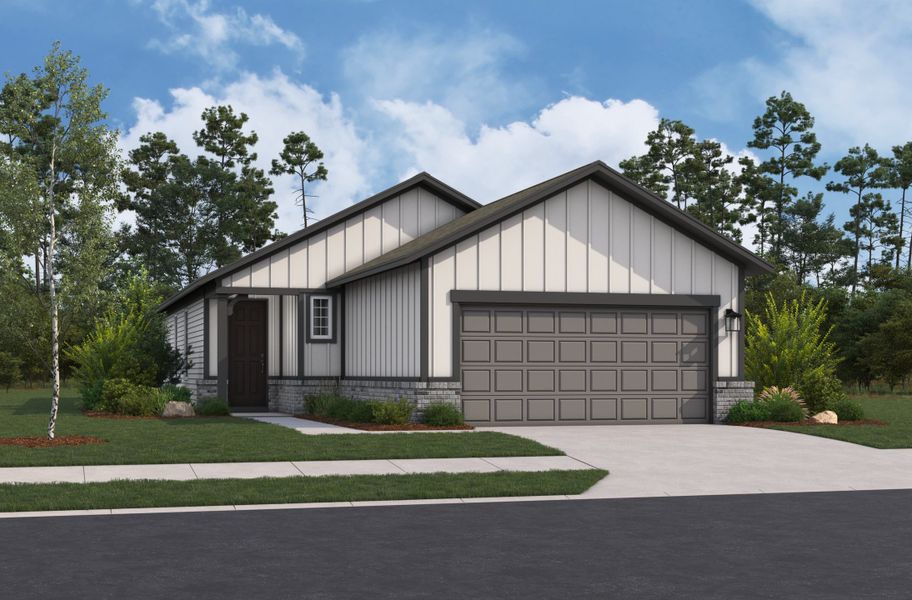 Representative exterior photo of a completed home built from the Travis by Beazer Homes in Veranda: Classic, San Antonio, TX (Image 11).