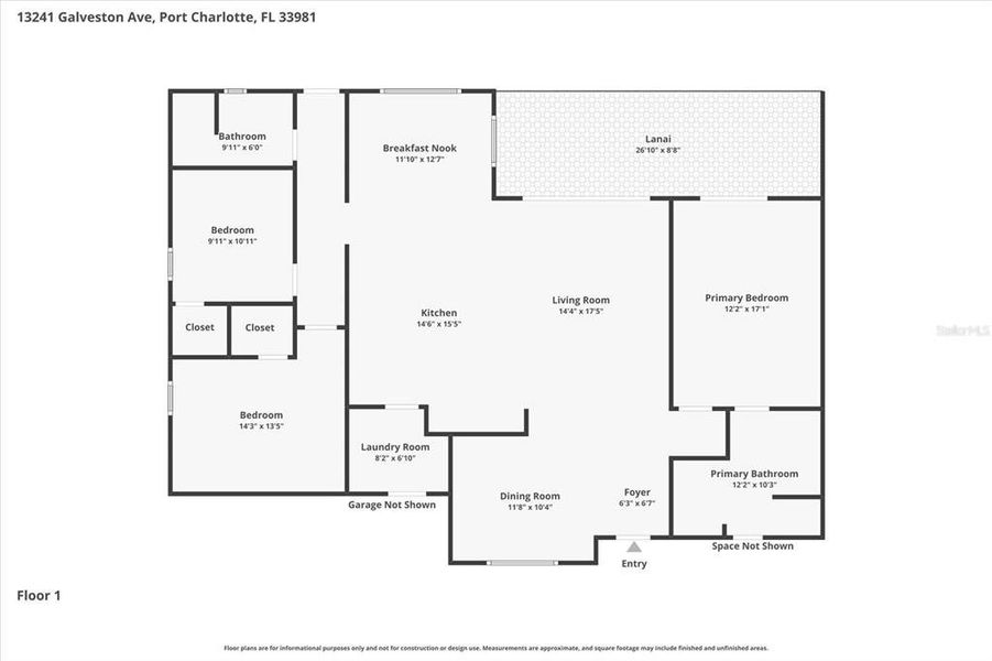 2D floor plan layout of this home in , Port Charlotte, FL (Image 5).