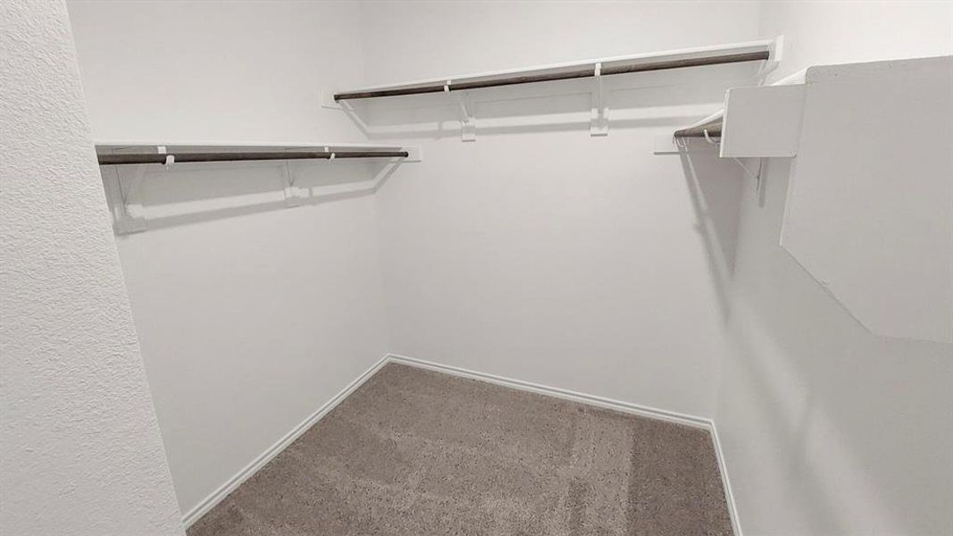 Spacious closet featuring light colored carpet Spacious closet featuring light colored carpet