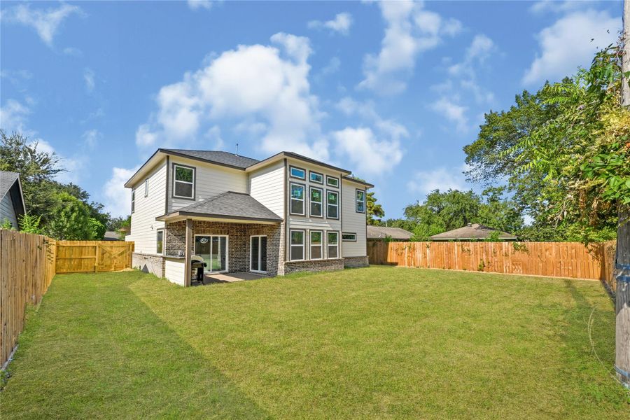 huge back yard