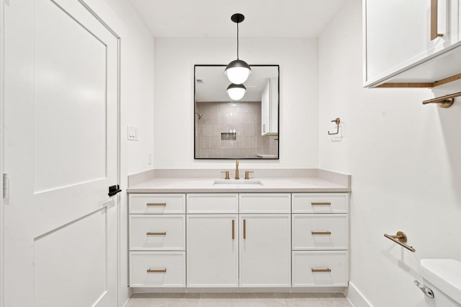 Another view of the bathroom vanity.