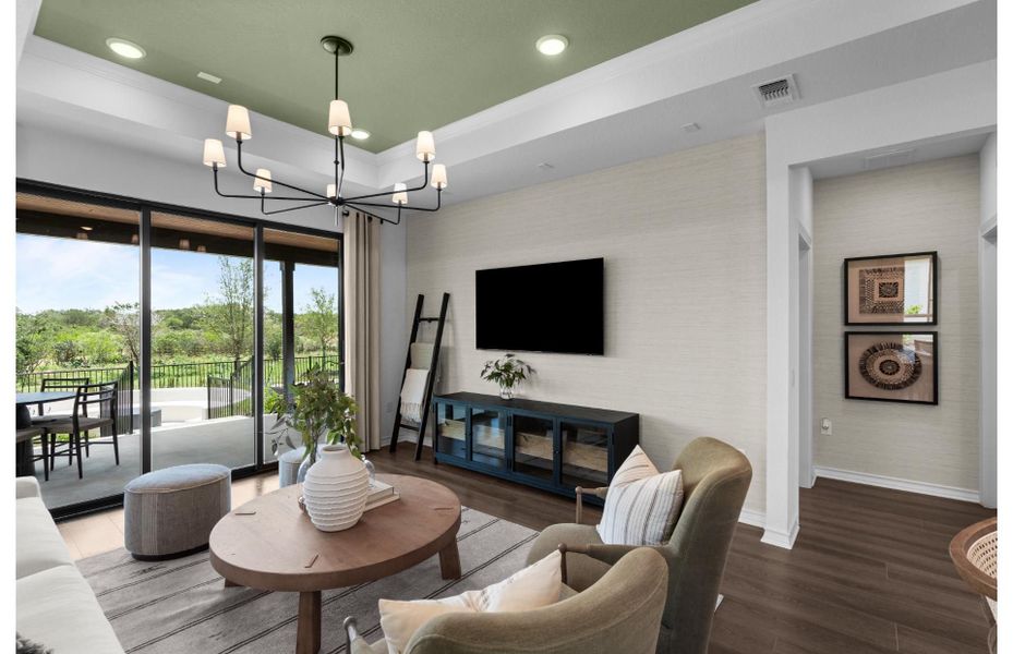 Furnished interior view inside a new home in Del Webb New Braunfels at Veramendi, New Braunfels (Image 13). Furnished interior view inside a new home in Del Webb New Braunfels at Veramendi, New Braunfels (Image 13).