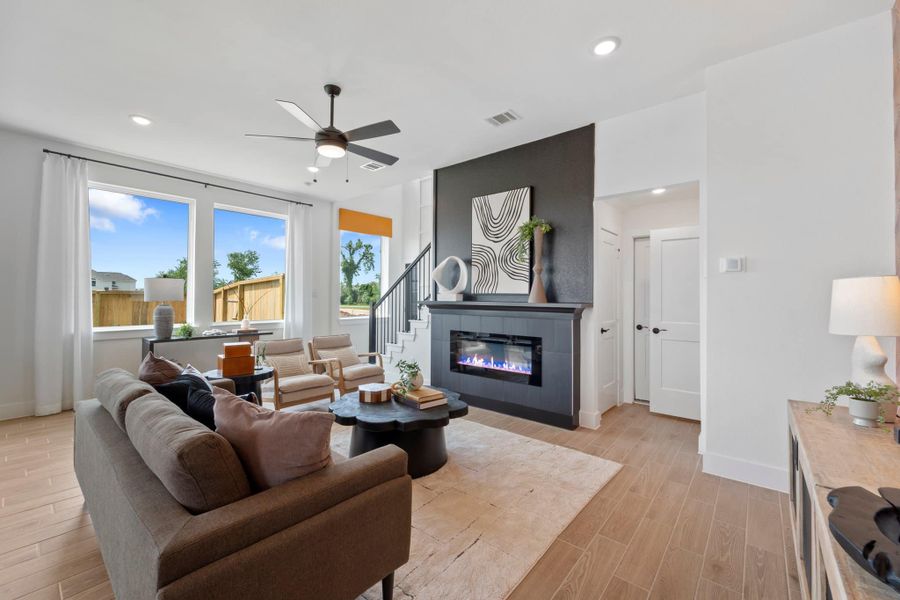 Furnished interior view inside a new home in Sienna, Sienna Plantation (Image 5).