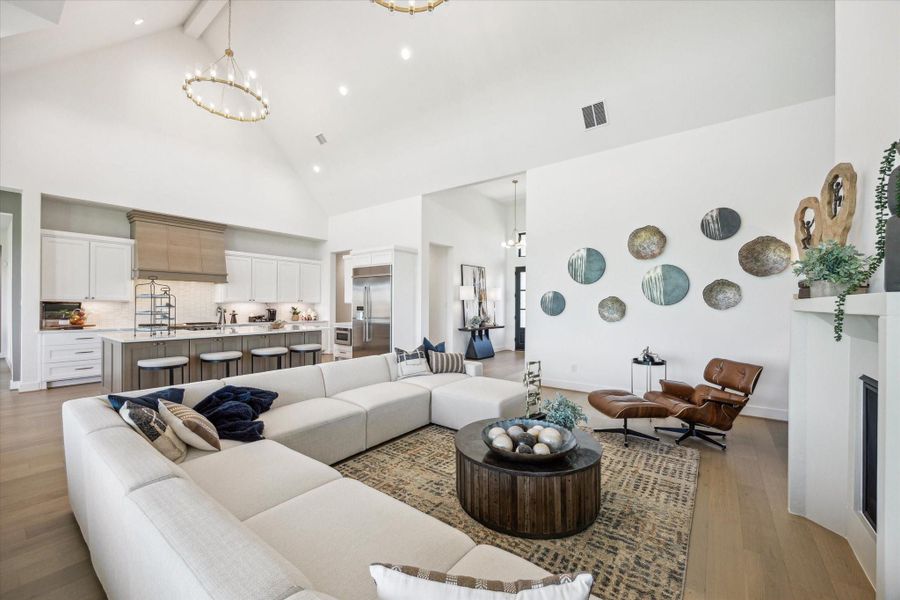 Living Area opens to Kitchen. Living Area opens to Kitchen.