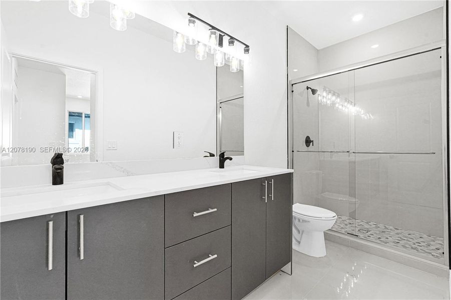 Furnished interior view inside a new home in , Miami (Image 40).