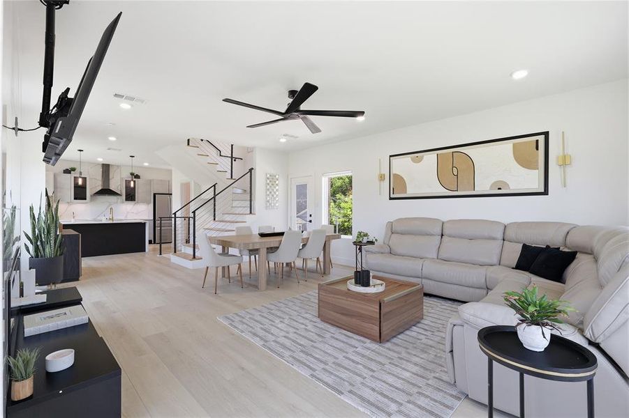 Furnished interior view inside a new home in , Dallas (Image 9).