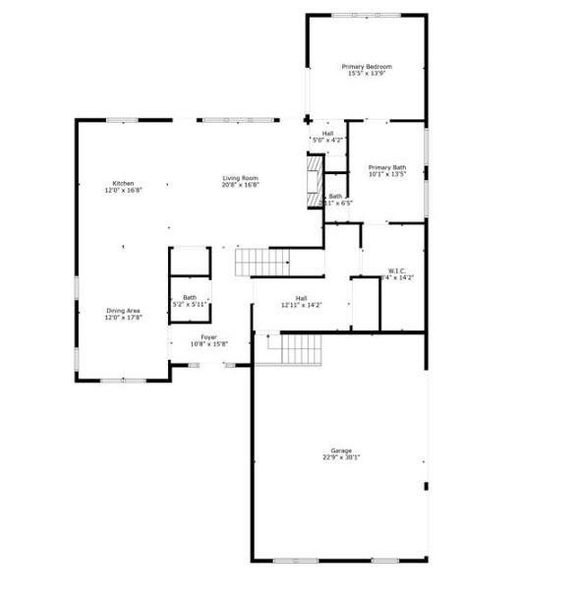 2D floor plan layout of this home in , White, GA (Image 6).