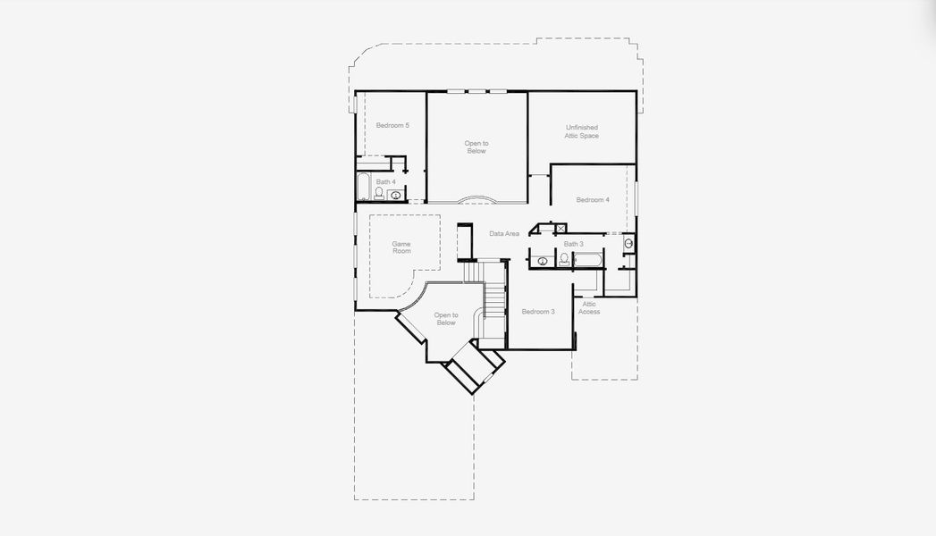 2D floor plan layout for the Lockhart by Coventry Homes in Pecan Square 60', Northlake, TX (Image 25).