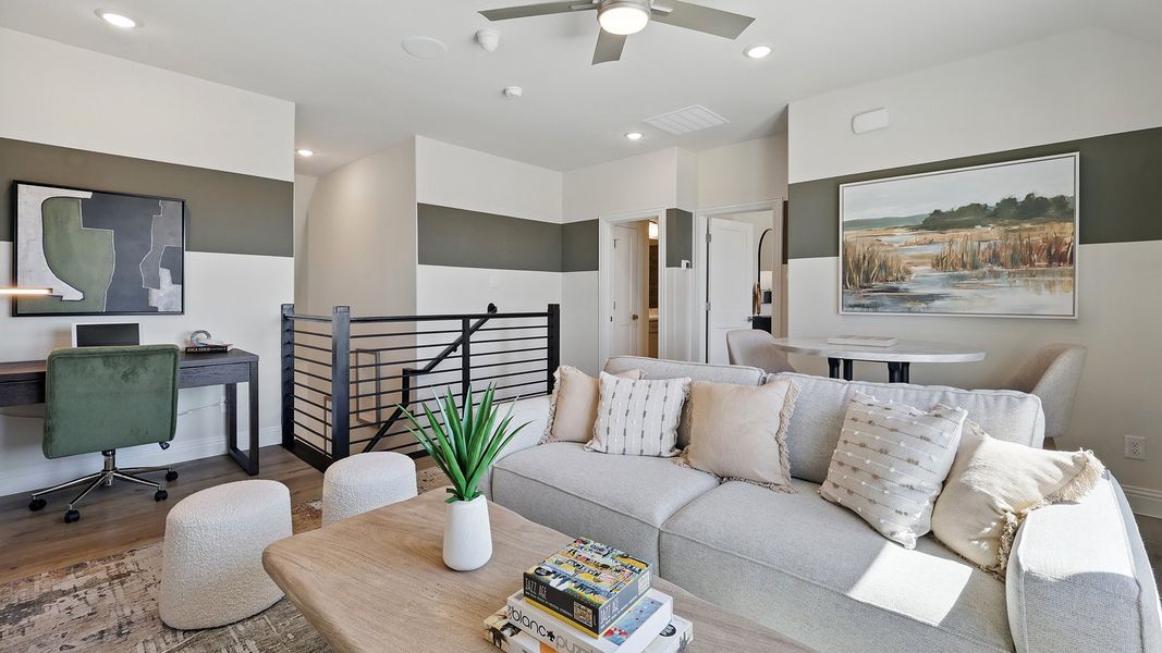 Representative furnished interior of a home built from the Princeton by DRB Homes in Green Meadows Classic, Celina (Image 14).