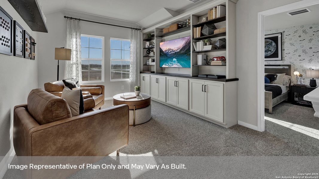 Furnished interior view inside a new home in Whisper South, San Marcos (Image 4).