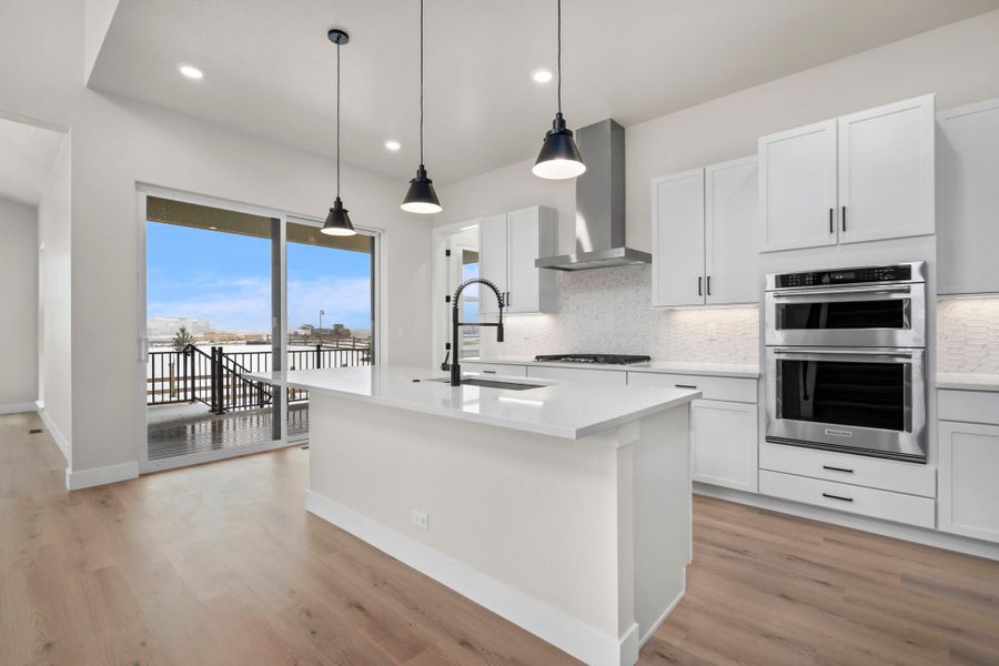 Furnished interior view inside a new home in Kitchel Lake at Serratoga Falls, Timnath (Image 3).