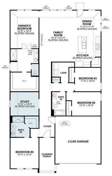 2D floor plan layout of this home in Elevon, Lavon, TX (Image 2). 2D floor plan layout of this home in Elevon, Lavon, TX (Image 2).
