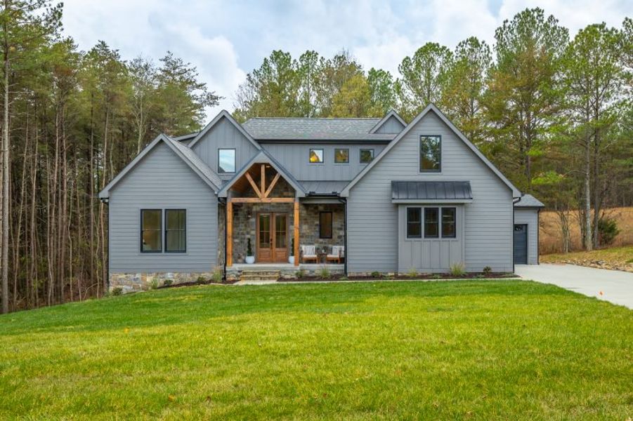 Front exterior of a new home in River Gorge Ranch, Guild, TN, highlighting curb appeal (Image 35).
