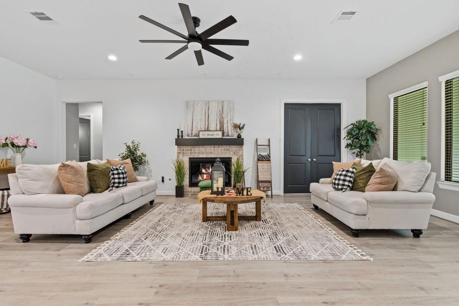 This beautiful living room delivers the perfect blend of functionality and luxury with the comfort feeling of HOME!