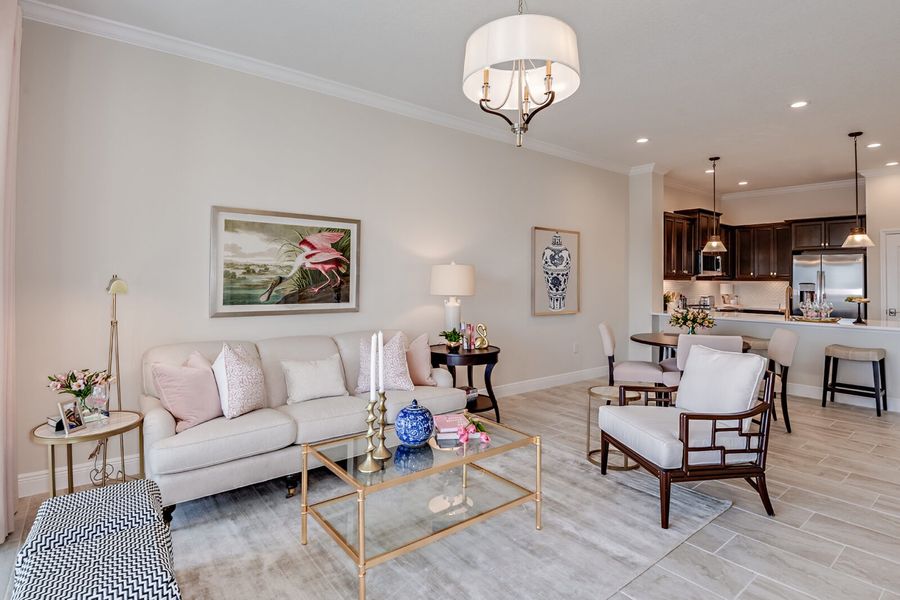 Furnished interior view inside a new home in Kings Gate, Punta Gorda (Image 10).