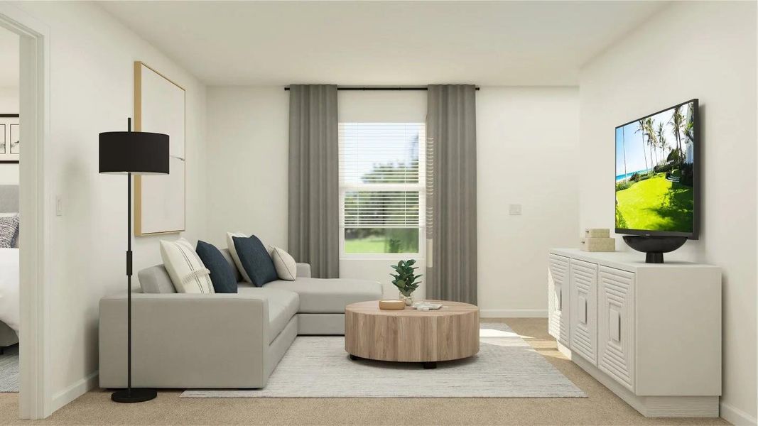 Furnished interior view inside a new home in Rancho Del Cielo, Jarrell (Image 13).