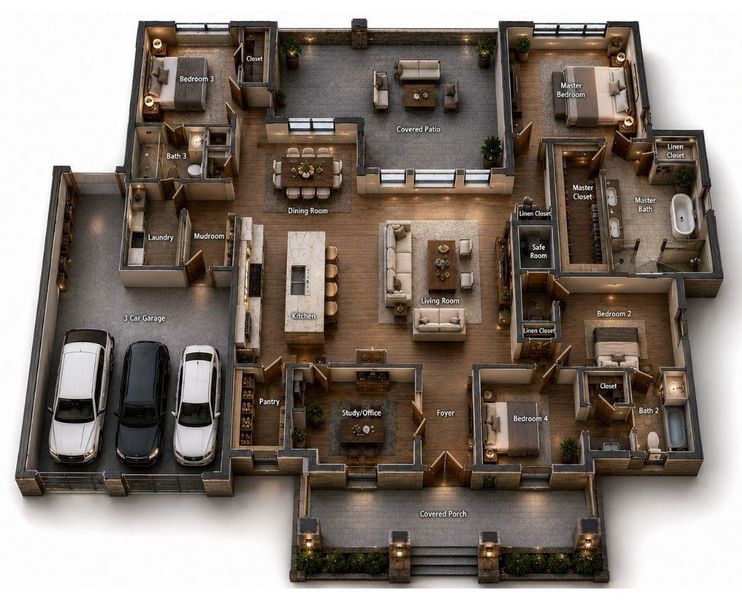 2D floor plan layout of this home in , Montgomery, TX (Image 5).