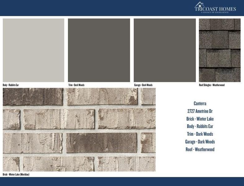 Sample of building materials used in homes in Canterra Creek 60', Rosharon (Image 5). Sample of building materials used in homes in Canterra Creek 60', Rosharon (Image 5).