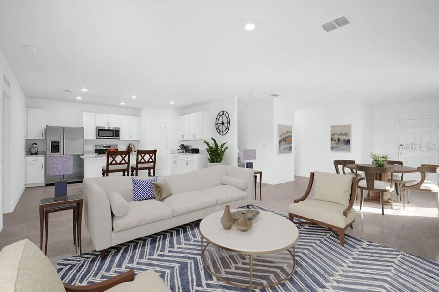 Furnished interior view inside a new home in Waterstone, Groveland (Image 8).