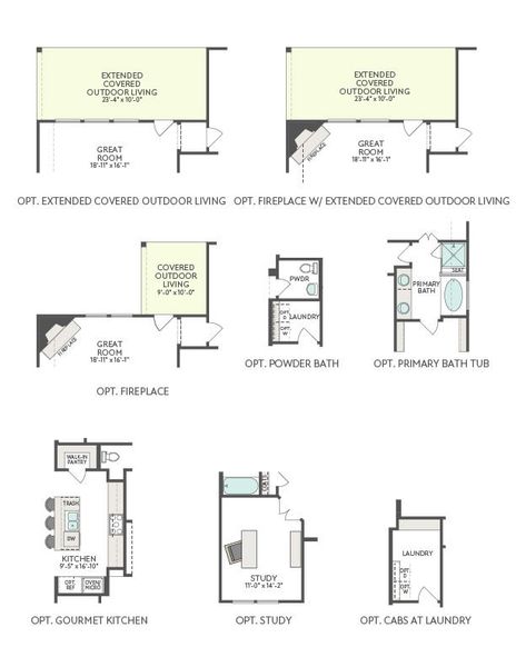 2D floor plan layout for the Clebourne by Tri Pointe Homes in Lagos Reserve, Manor, TX (Image 3).