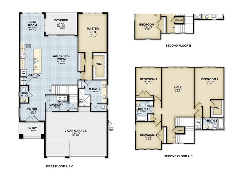 2D floor plan layout of this home in Marisol Pointe at MiraBay, Apollo Beach, FL (Image 2). 2D floor plan layout of this home in Marisol Pointe at MiraBay, Apollo Beach, FL (Image 2).