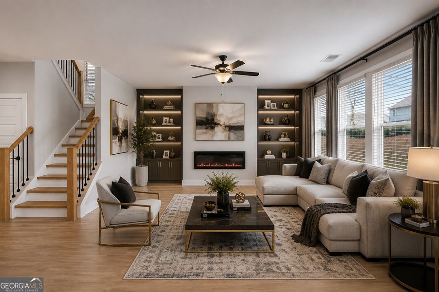Furnished interior view inside a new home in The Fairways at Mirror Lake, Villa Rica (Image 5).