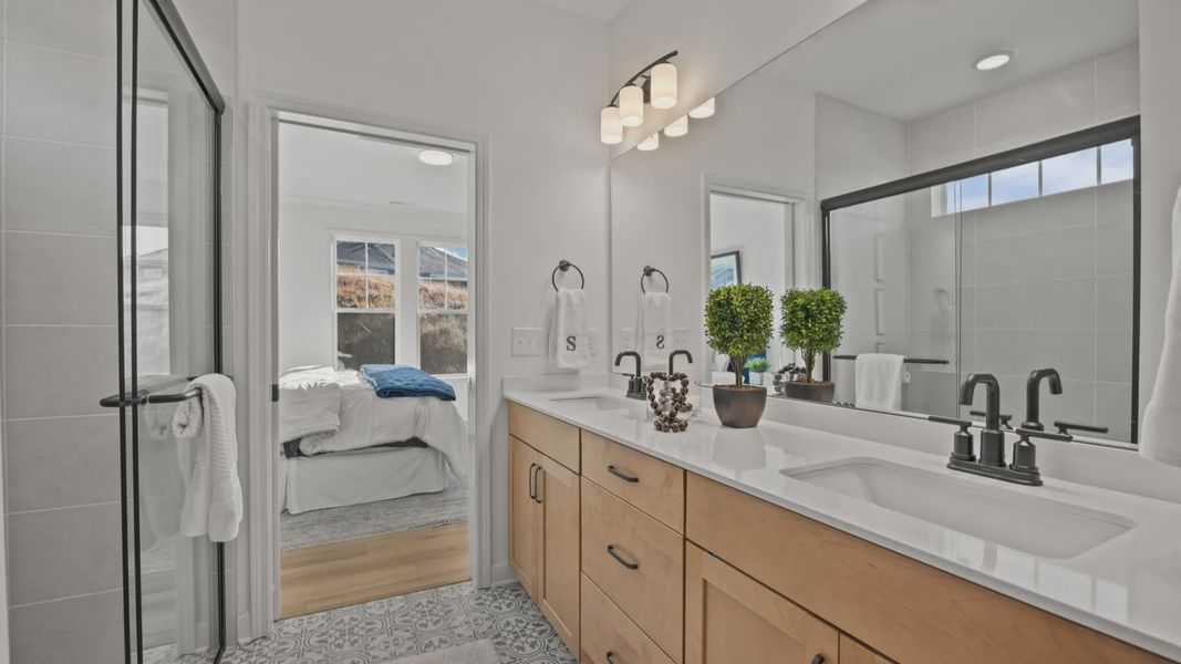 Furnished interior view inside a new home in Village at Maple Leaf Farm, King (Image 19).